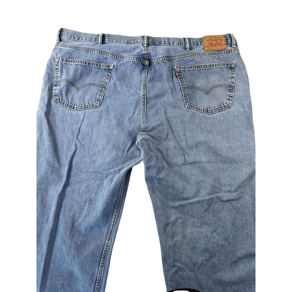 Levi's 550 Jeans Mens 50x30 Blue Relaxed Tapered Fit Light Wash Denim Casual